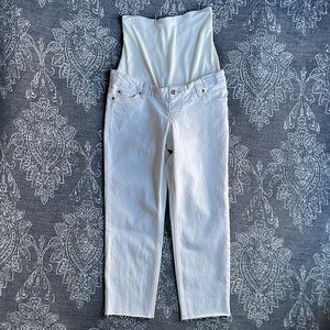 Topshop Straight Leg Raw Hem Maternity Jeans Size W 26 L 30
